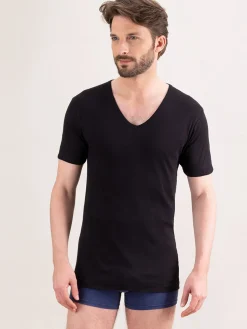 Homme Eminence Lot de 2 maillots col V manches courtes