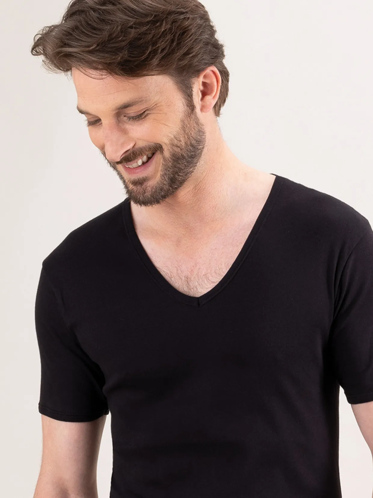 Homme Eminence Lot de 2 maillots col V manches courtes