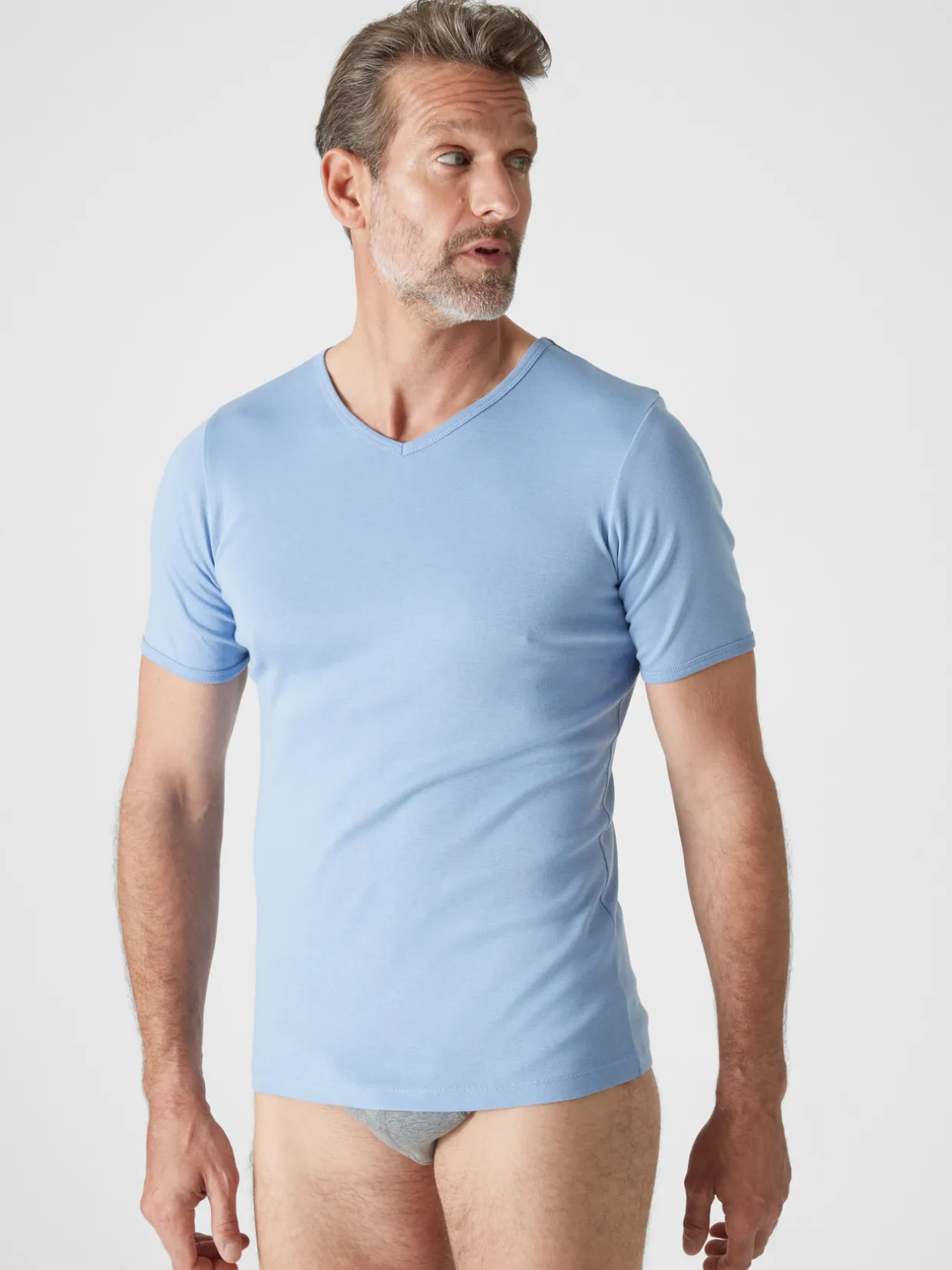 Homme Daxon Lot de 3 maillots de corps col V