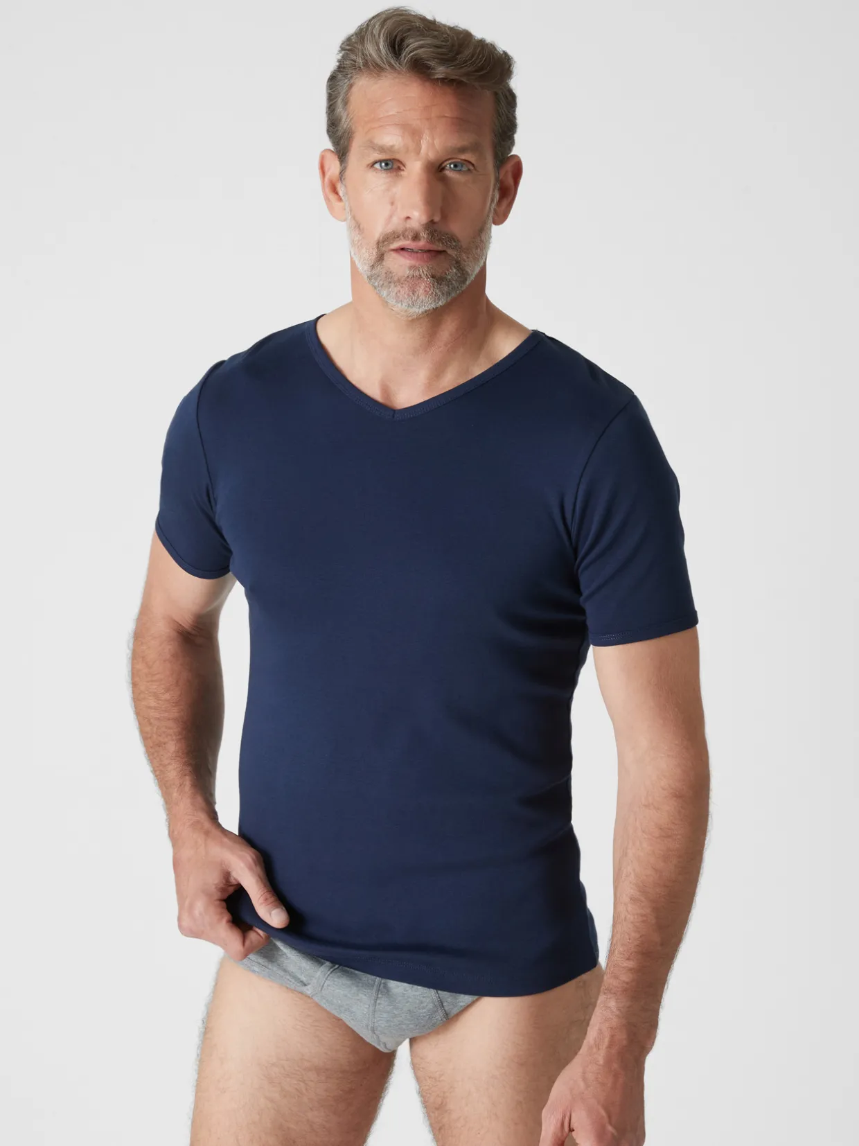 Homme Daxon Lot de 3 maillots de corps col V