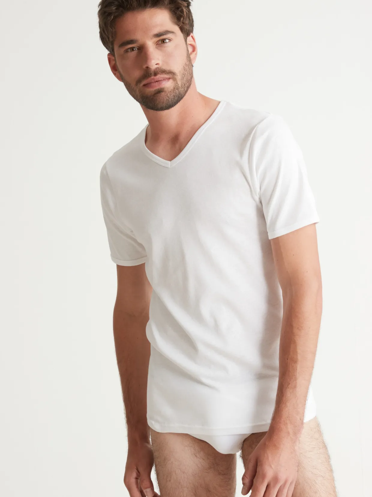 Homme Daxon Lot de 3 maillots de corps col V