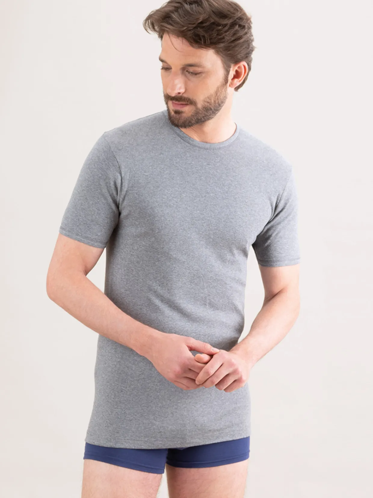 Homme Eminence Lot de 2 maillots de corps col rond