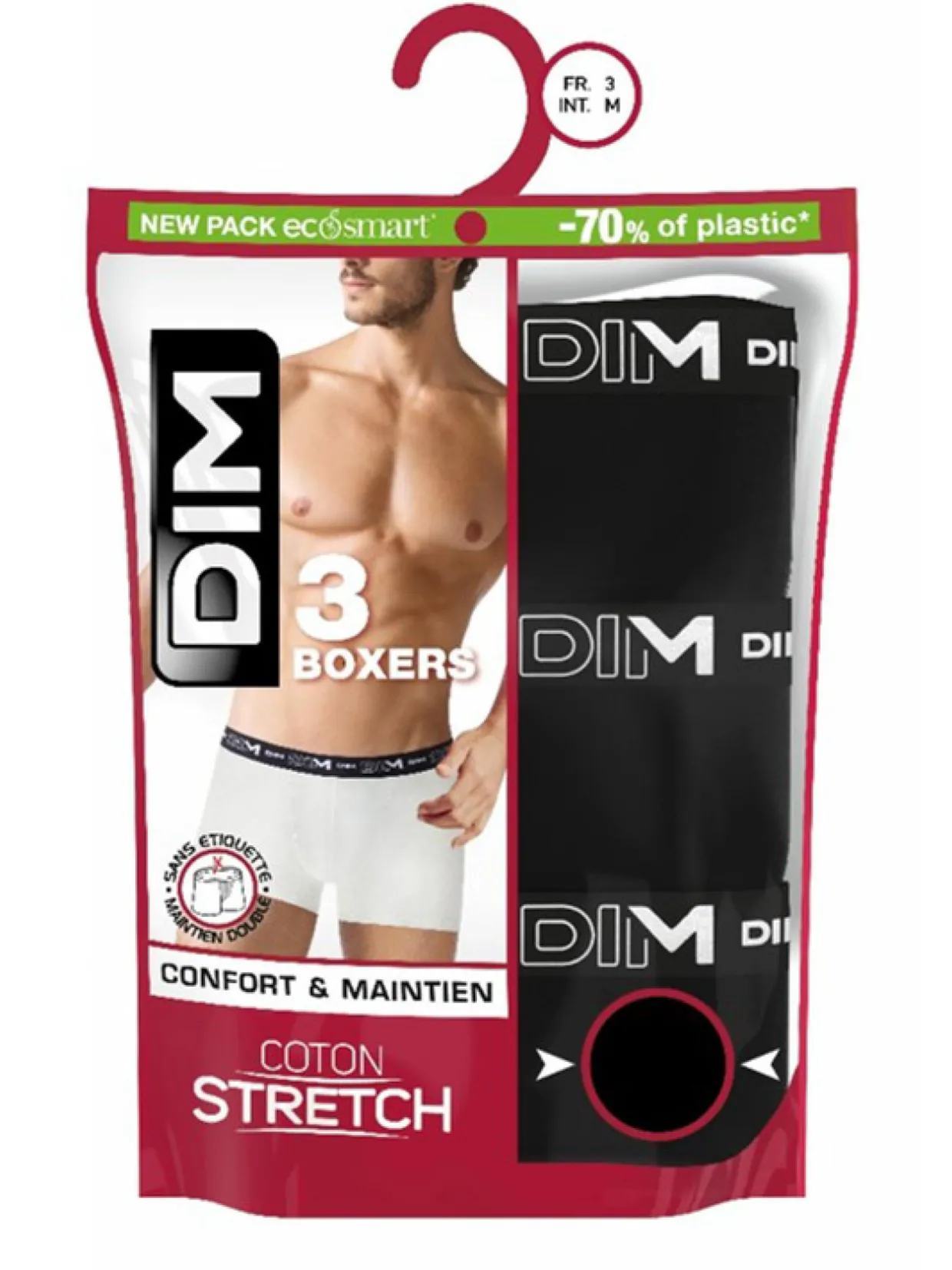 Homme Dim Lot de 3 shorties.