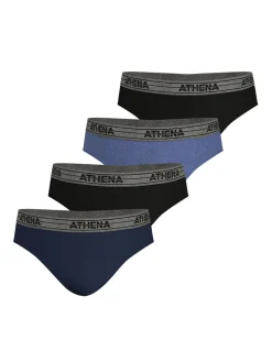 Homme Athéna Lot de 4 slips Basic Coton