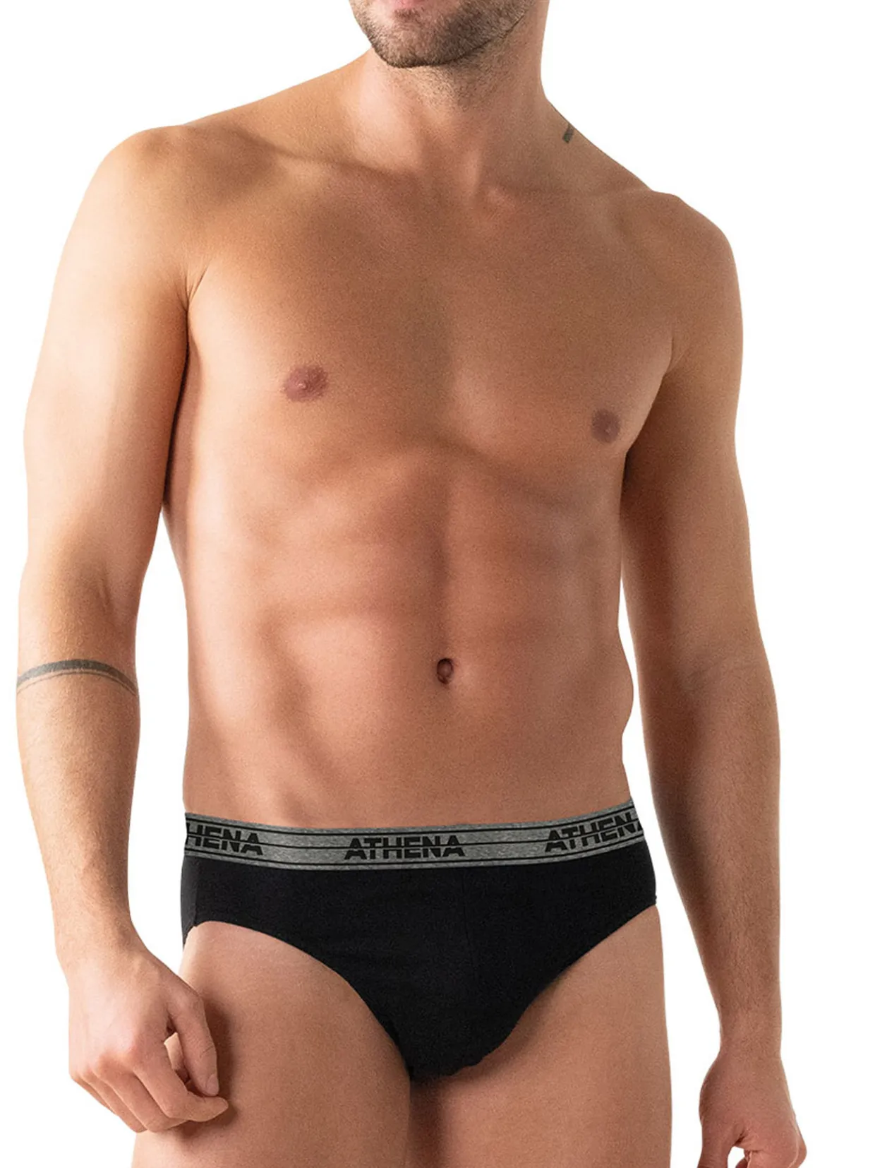 Homme Athéna Lot de 4 slips Basic Coton