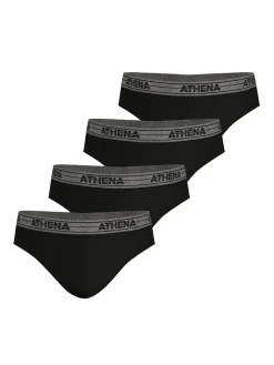 Homme Athéna Lot de 4 slips Basic Coton