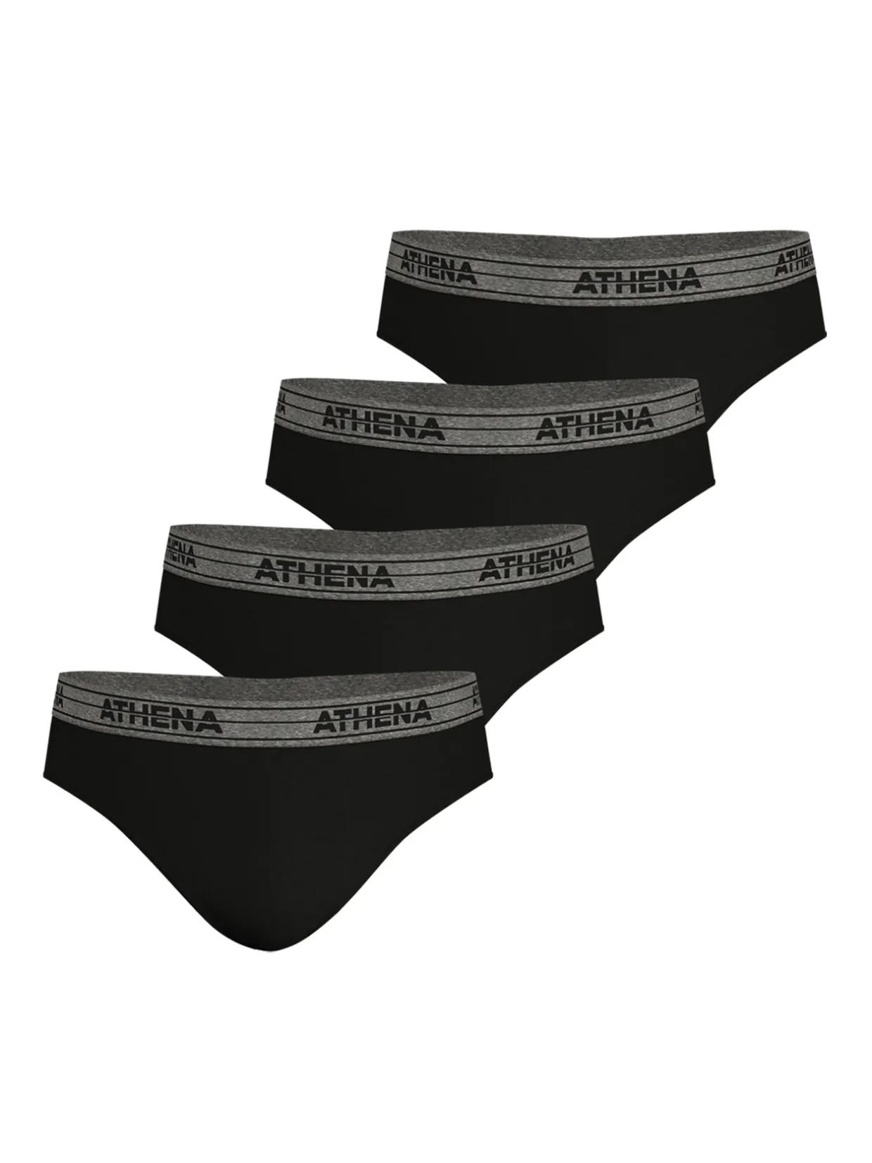 Homme Athéna Lot de 4 slips Basic Coton
