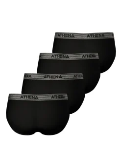 Homme Athéna Lot de 4 slips Basic Coton