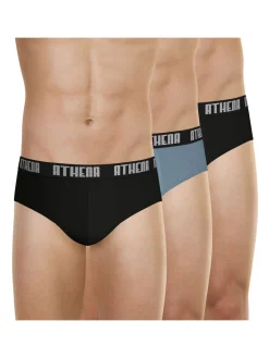 Homme Athéna Lot de 3 slips coton stretch