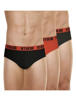 Homme Athéna Lot de 3 slips coton stretch