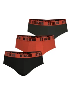 Homme Athéna Lot de 3 slips coton stretch