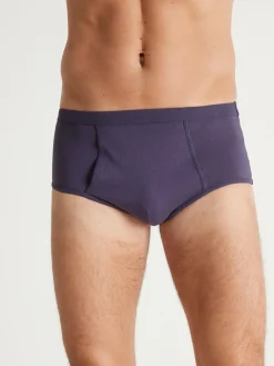 Homme Daxon Lot de 4 slips hauts ouverts pur coton