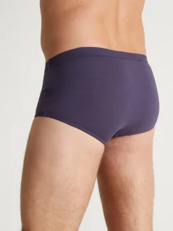 Homme Daxon Lot de 4 slips hauts ouverts pur coton