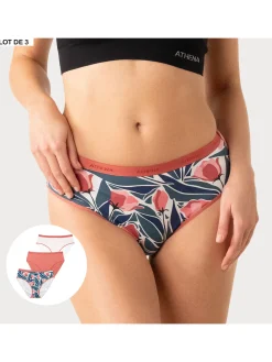 Athéna Lot de 3 slips Mode Ecopack