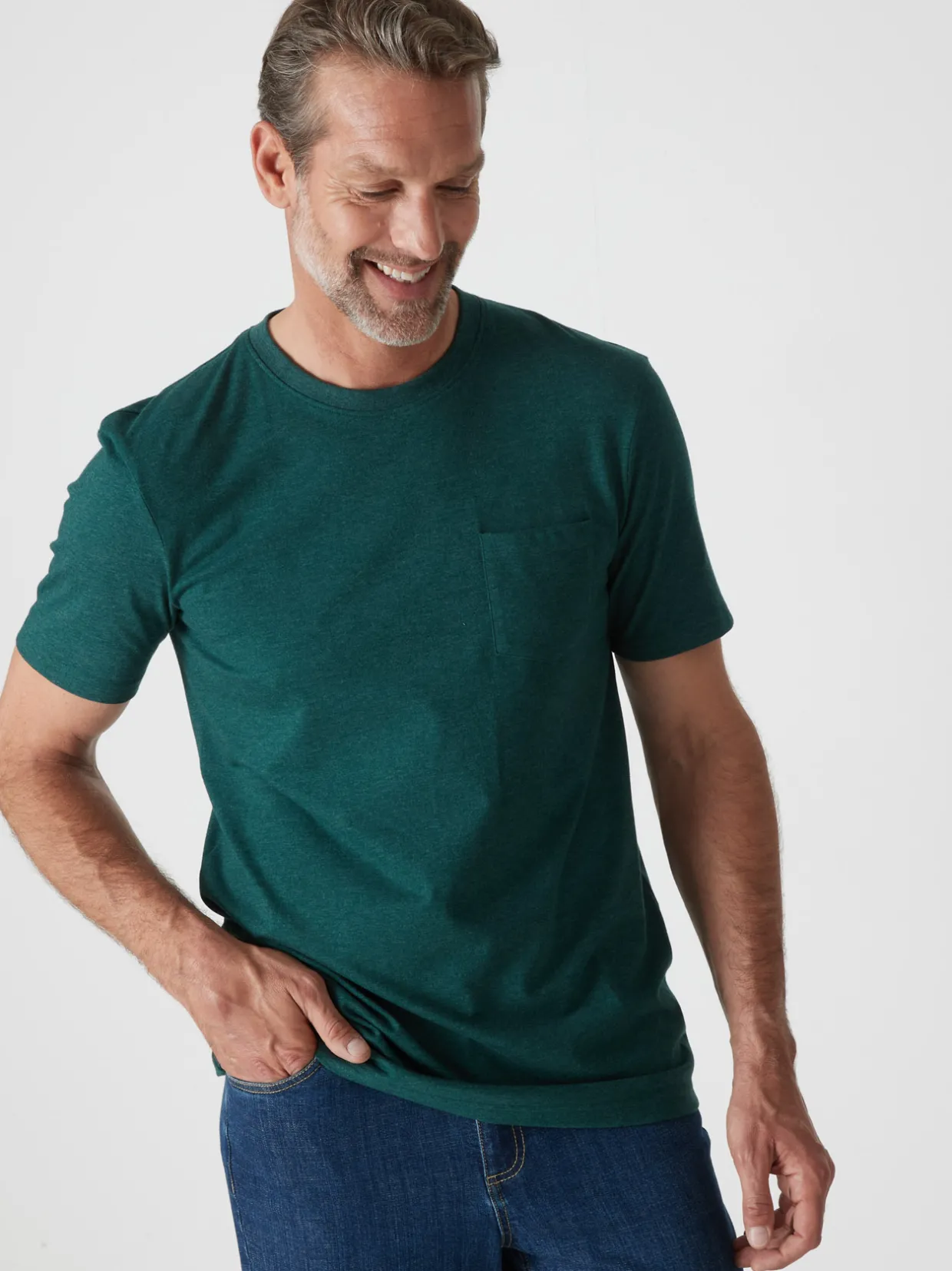 Homme Daxon Lot de 2 tee-shirt effet chiné