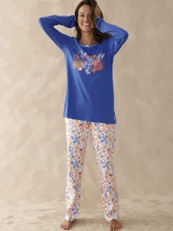 Daxon Lot pyjacourt + pyjama maille pur coton