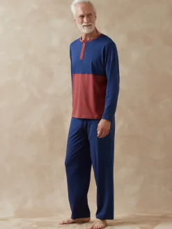 Homme Daxon Lot pyjashort + pyjama maille pur coton