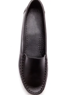 Femme Pédiconfort Mocassins à plateau lisse grande largeur