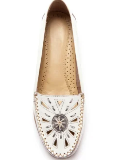 Femme Pédiconfort Mocassins ajourés grande largeur