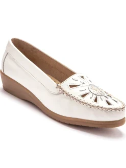Femme Pédiconfort Mocassins ajourés largeur confort