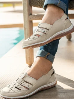 Femme Pédiconfort Mocassins ajourés élastiqués