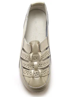 Femme Pédiconfort Mocassins ajourés élastiqués