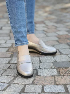 Femme Pédiconfort Mocassins compensés à aérosemelle