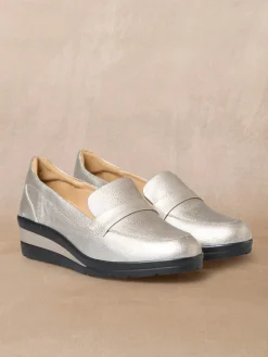 Femme Pédiconfort Mocassins compensés à aérosemelle