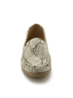 Femme Pédiconfort Mocassins cuir imprimé grande largeur