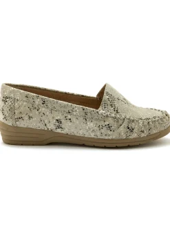 Femme Pédiconfort Mocassins cuir imprimé largeur confort