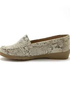 Femme Pédiconfort Mocassins cuir imprimé largeur confort