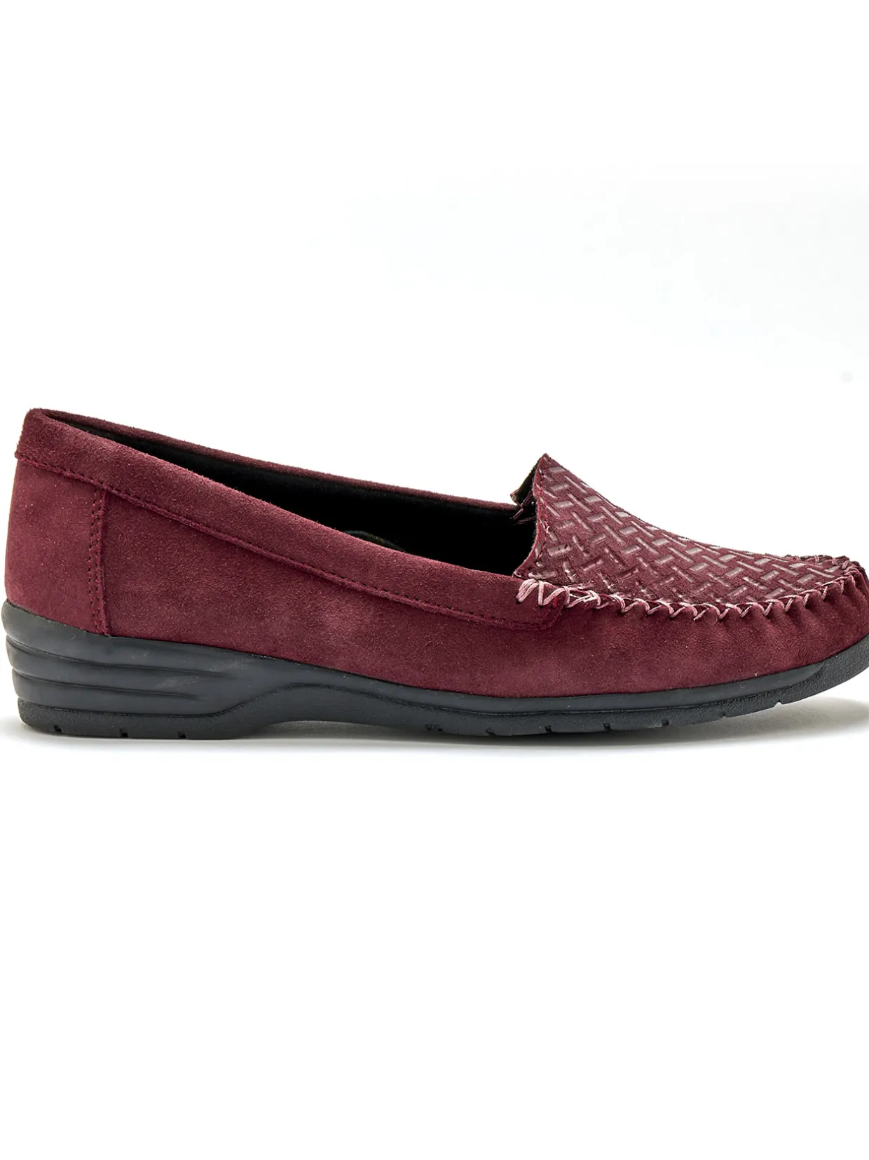 Femme Pédiconfort Mocassins cuir velours grande largeur