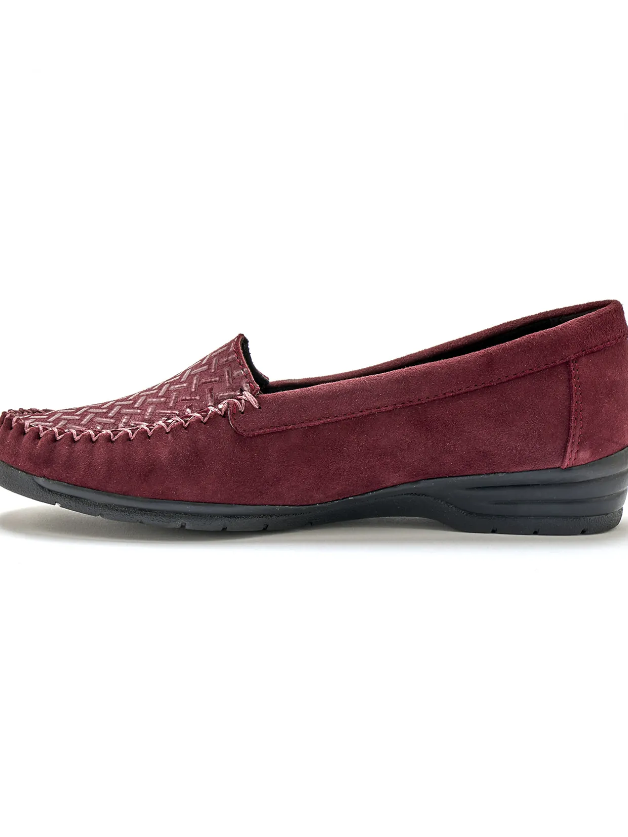 Femme Pédiconfort Mocassins cuir velours grande largeur