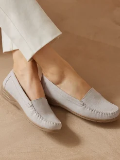 Femme Pédiconfort Mocassins souples tout cuir