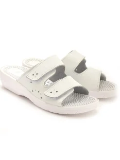 Femme Pédiconfort Mules à scratchs ouverture totale