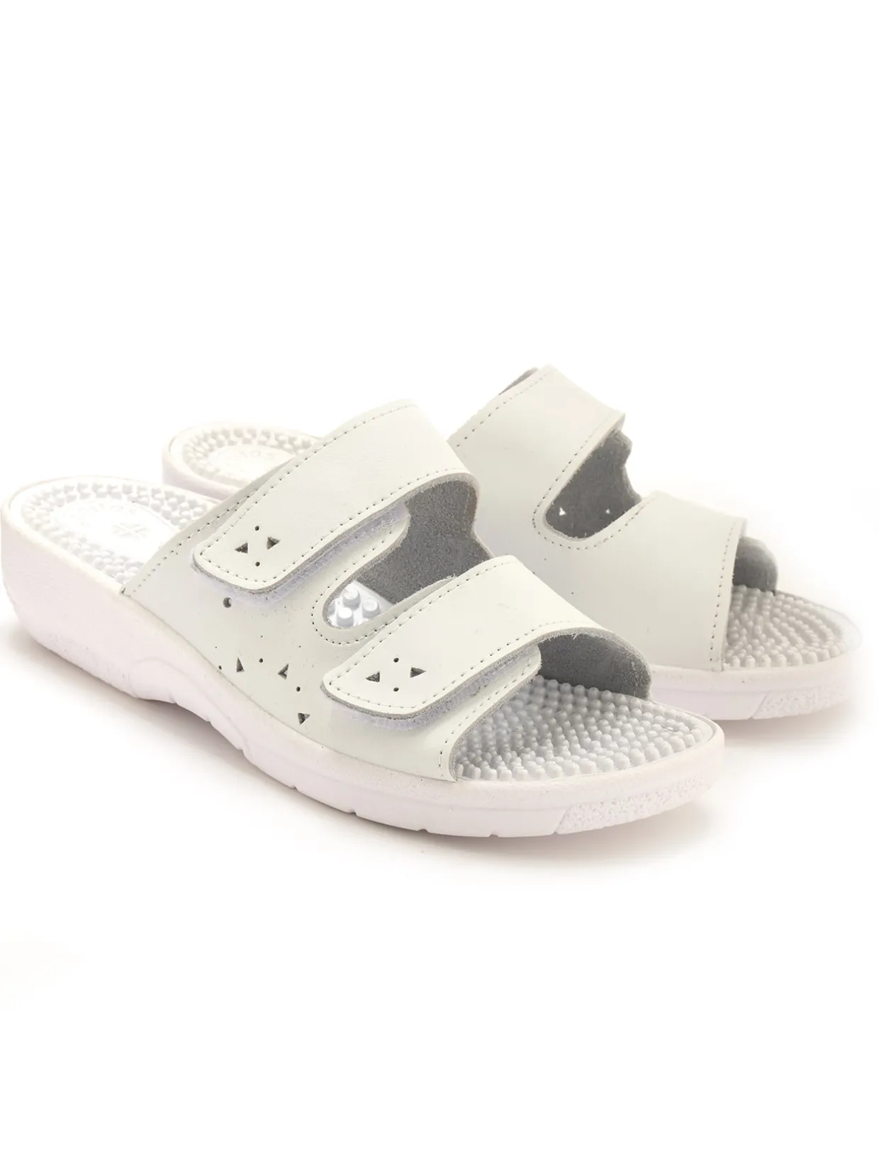 Femme Pédiconfort Mules à scratchs ouverture totale