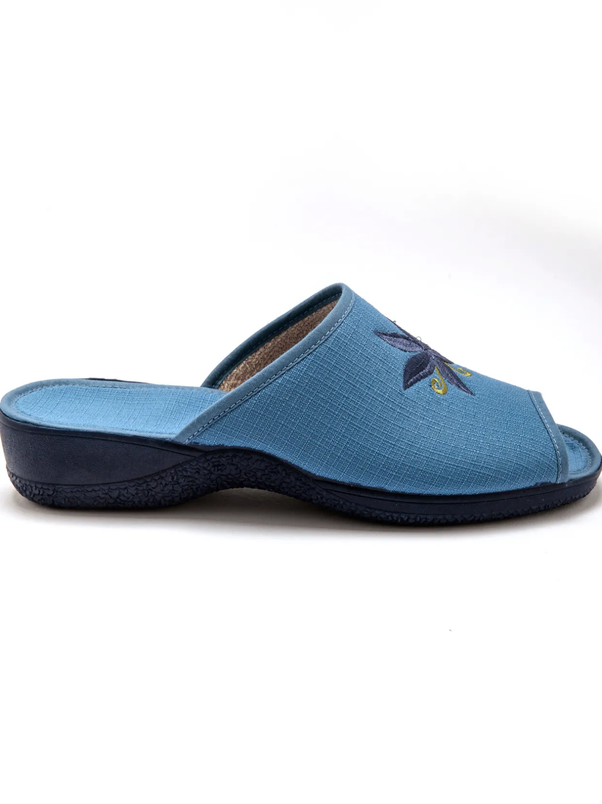 Femme Pédiconfort Mules brodées doublure éponge