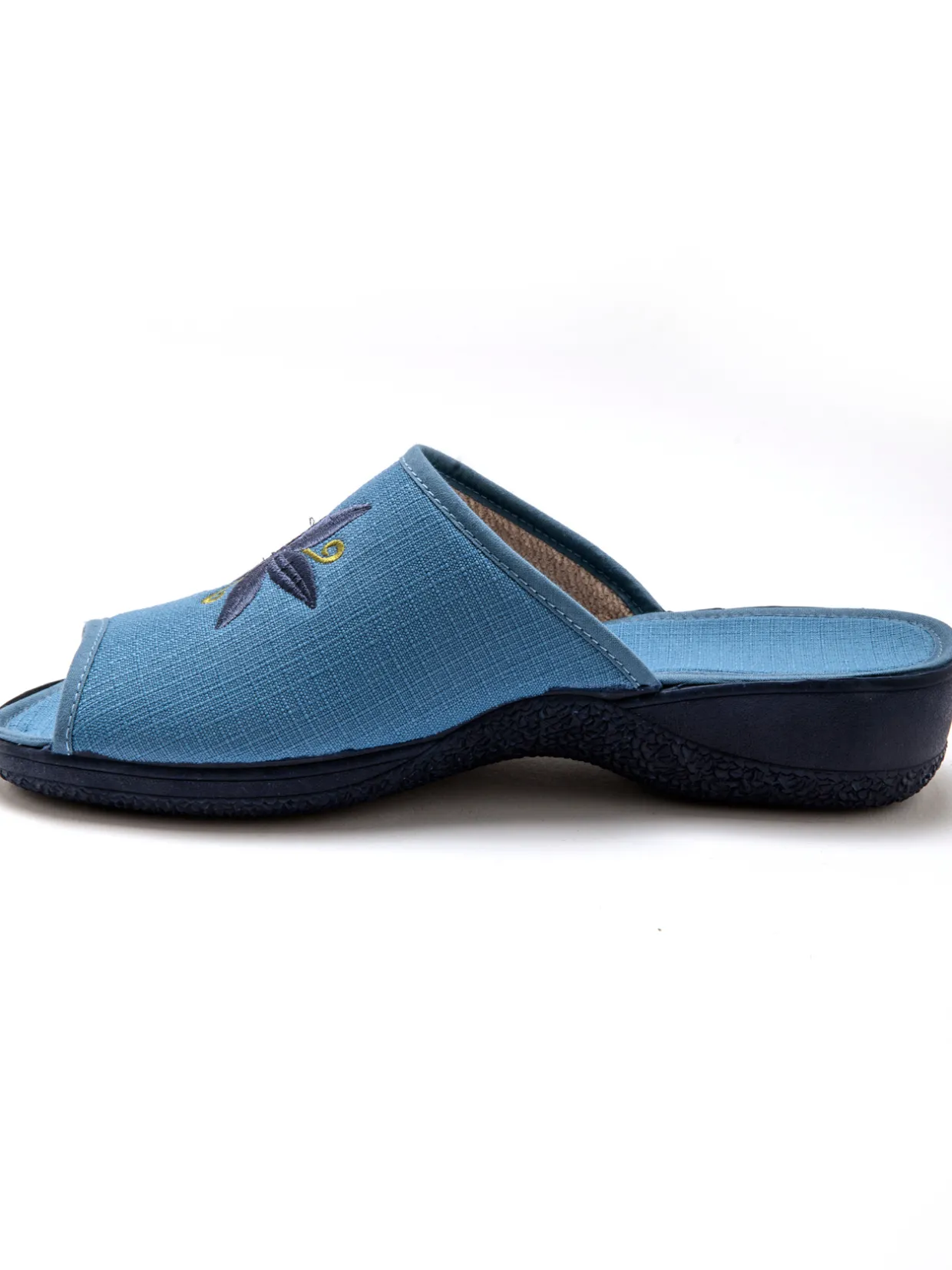 Femme Pédiconfort Mules brodées doublure éponge