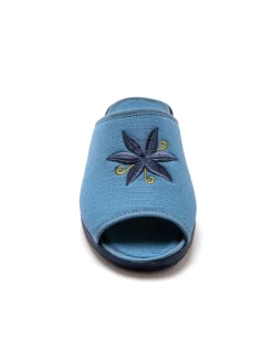 Femme Pédiconfort Mules brodées doublure éponge