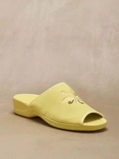 Femme Pédiconfort Mules brodées doublure éponge