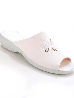 Femme Pédiconfort Mules brodées doublure éponge