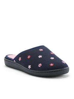 Femme Pédiconfort Mules brodées intérieur éponge
