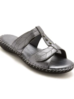 Femme Pédiconfort Mules cuir, ouverture totale