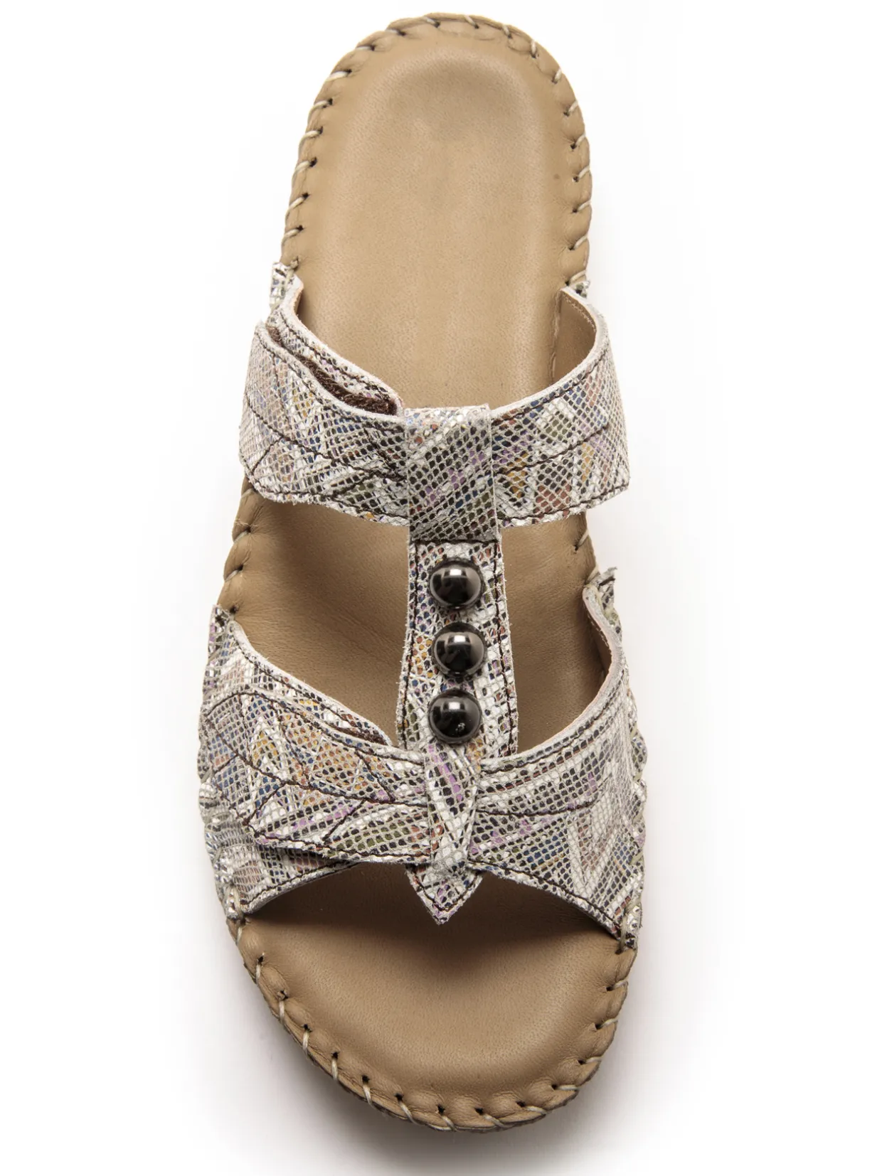 Femme Pédiconfort Mules cuir, ouverture totale