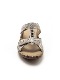 Femme Pédiconfort Mules cuir, ouverture totale