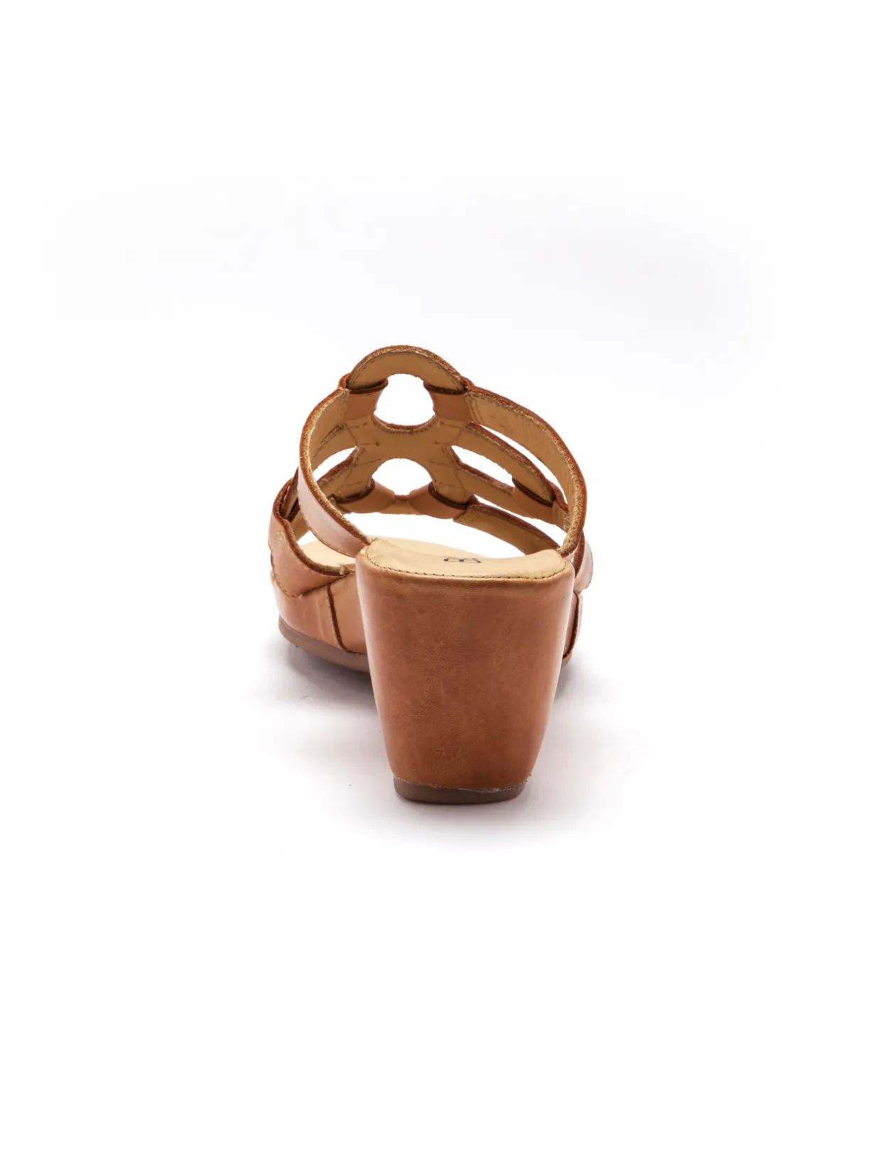 Femme Pédiconfort Mules en cuir à talon compensé