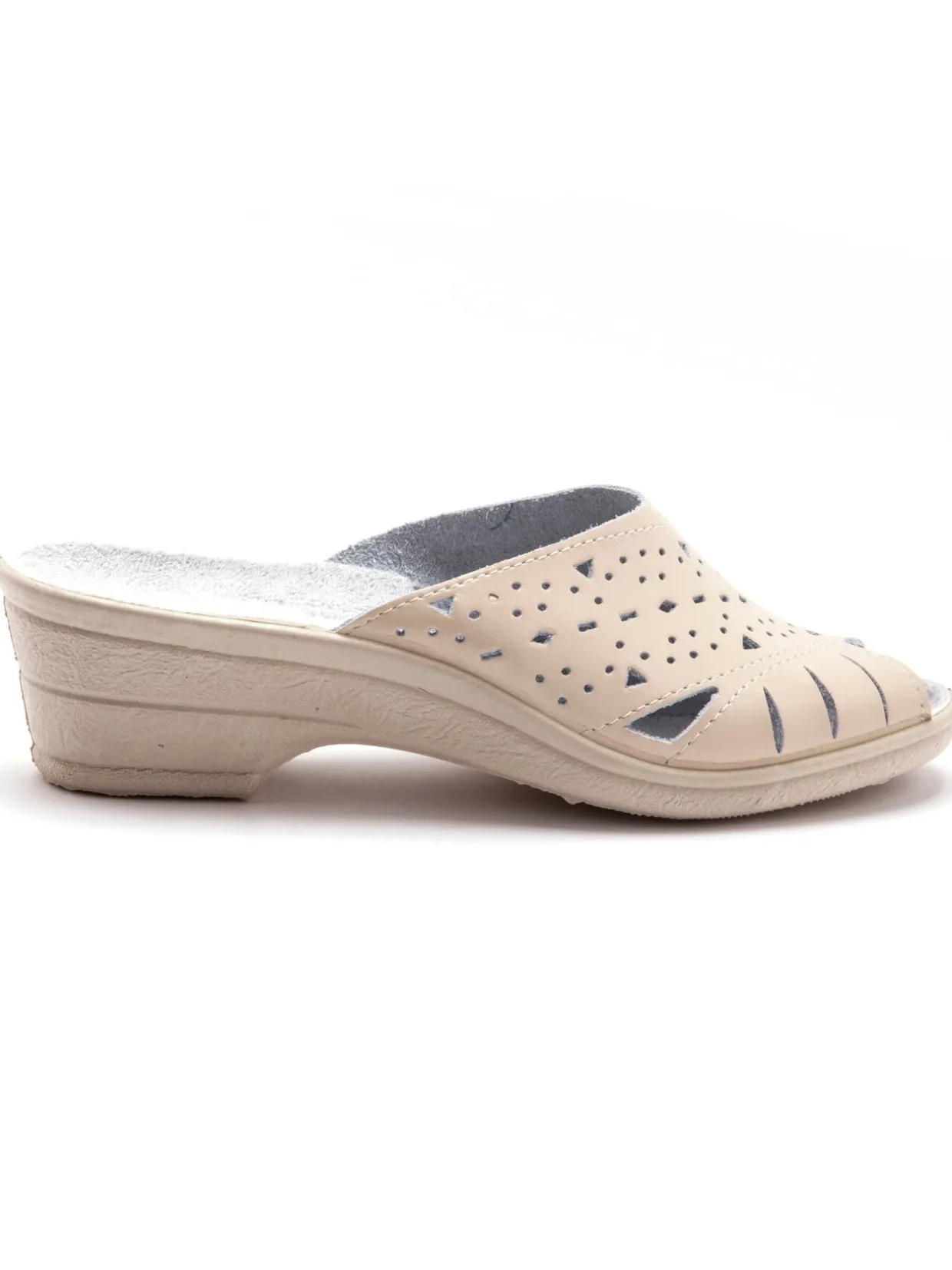 Femme Pédiconfort Mules en cuir ajouré