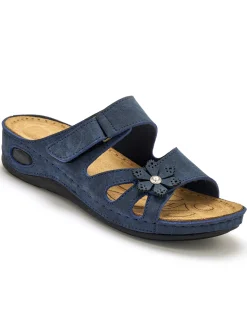 Femme Pédiconfort Mules fantaisie à patte scratch