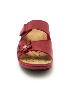 Femme Pédiconfort Mules fantaisie à patte scratch