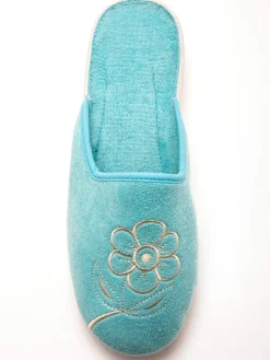 Femme Pédiconfort Mules fermées brodées